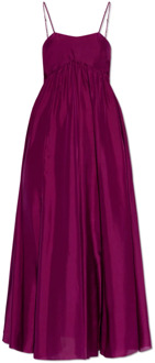 Mouwloze jurk in zijde Forte Forte , Purple , Dames - L,M,S,Xs