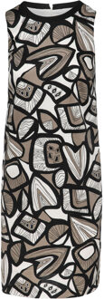 Mouwloze jurk met print - maat Veelkleurig