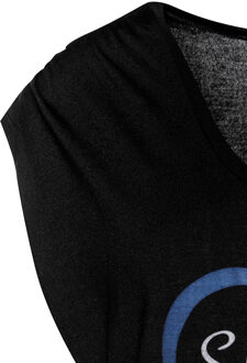 Mouwloze lange zwarte top - XL