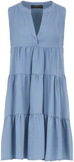 Mouwloze lichtblauwe A-lijn jurk Hemelsblauw - S