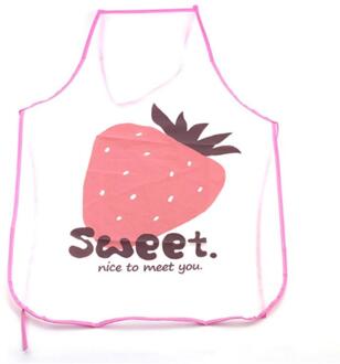 Mouwloze Olie-Proof Familie Keuken Fruit Serie Schort, Keuken Bib, Te Reinigen En Droog Te Reinigen Schort Thuis Gereedschap aardbei