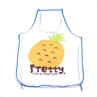 Mouwloze Olie-Proof Familie Keuken Fruit Serie Schort, Keuken Bib, Te Reinigen En Droog Te Reinigen Schort Thuis Gereedschap ananas