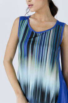Mouwloze Print Top Blauw