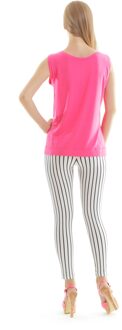 Mouwloze Print Top van SWL Fuchsia - L
