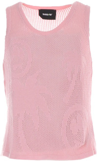 Mouwloze Top met Oversized Pasvorm Barrow , Pink , Dames - S