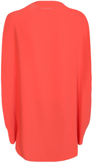 Mouwloze top met uitlopend design, oranje polyester MM6 Maison Margiela , Orange , Dames - S