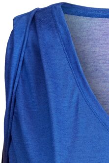 Mouwloze tuniek met plooidetail Blauw