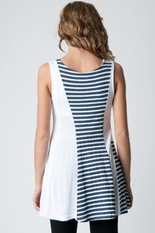 Mouwloze Tuniek met Streepdetail marine Navy