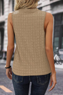 Mouwloze V-hals Tanktop Bruin