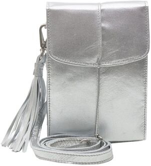 Mover silver crossbody dames Zilver - H 13 x B 20 x D 3 cm