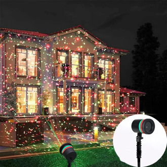 Moving Full Sky Star Laser Projector Landscape Lighting Red&Green Christmas Party LED Stage Light Outdoor Garden Lawn Laser Lamp