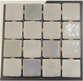 Mozaïek Ezarri FOSFO Collection 2.5x2.5 cm Serpens Glossy Silver Sand Ezarri