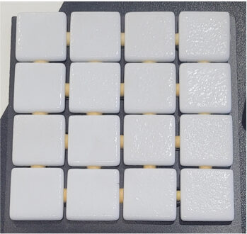 Mozaïek Ezarri Lisa Collection 2.5x2.5 cm Glossy White Ezarri