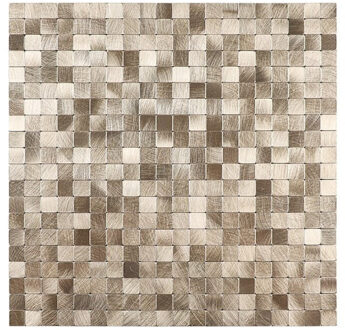 Mozaïek Isodeco Steenstrip Blokjes Zelfklevend 30.5x30.5 cm Goud Isodeco
