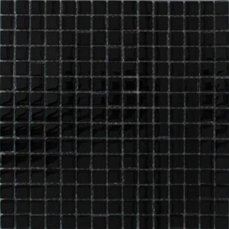 Mozaiek Noche zwart glas 1,8x1,8x0,8 cm -  Zwart Prijs per 1 matje.