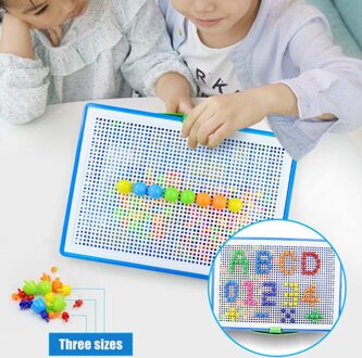 Mozaïek Pegboard Kids Educatief Speelgoed 296 Pcs Paddestoel Nagels Jigsaw Puzzels Leren Speelgoed USJ99