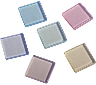 Mozaiek steentjes in pastel kleuren 205x stuks van 1 x 1 cm - Mozaiektegel