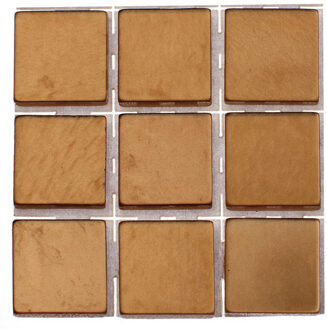 mozaiek stenen/steentjes - brons - 252x stuks - 10 x 10 x 2 mm - knutselen