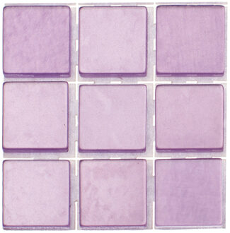 mozaiek stenen/steentjes - lila paars - 189x stuks - 10 x 10 x 2 mm - knutselen
