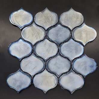 Mozaïek Valkery Arabesque 26,4 x 28,3 cm Glas Blue Stardos