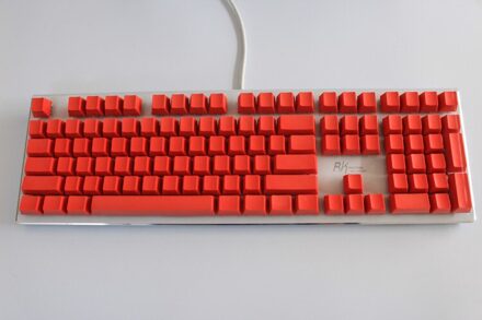 MP 108/87 Toetsen Dikker PBT Rode Lege Keycap Hoge Slijtvastheid OEM Profiel Keycaps Voor Cherry MX Switches Mechanische Toetsenbord 87 keys