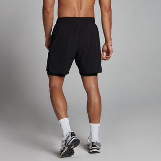 Mp 2-in-1 trainingsshort voor heren - Zwart - M