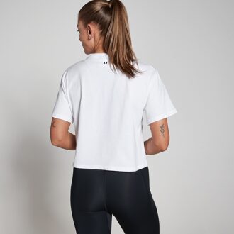Mp Basics croptop met losse pasvorm en korte mouwen voor dames - Wit - XS