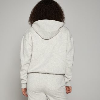 Mp Basics oversized hoodie met rits voor dames - Gemêleerd lichtgrijs - XL
