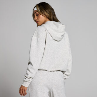 Mp Basics oversized hoodie met rits voor dames - Gemêleerd lichtgrijs - XS