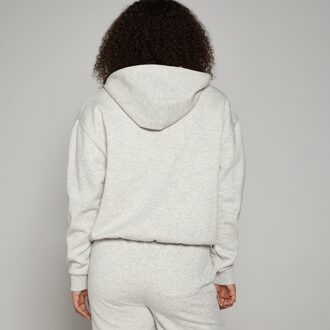 Mp Basics oversized hoodie met rits voor dames - Gemêleerd lichtgrijs - XXS