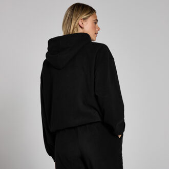 Mp hoodie van fleecestof voor dames - Zwart - XS