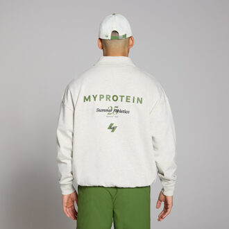 Mp Lifestyle shirt met kwartrits en kraag voor heren - Gemêleerd grijs - L