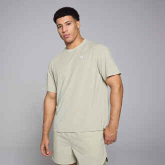 Mp Men's Tempo Graphic Oversized T-Shirt - Salt Grey - S Grijs