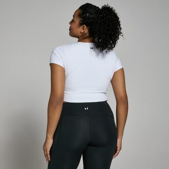 Mp Power croptop met korte mouwen voor dames - Wit - M
