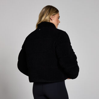 Mp pufferjack van borgstof voor dames - Zwart - XL