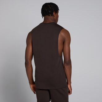 Mp Rest Day hemd met diep uitgesneden armsgaten - Koffiebruin - XS