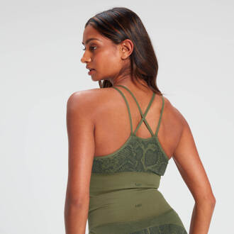 Mp Snake Seamless Sports Bra - Green - S Groen