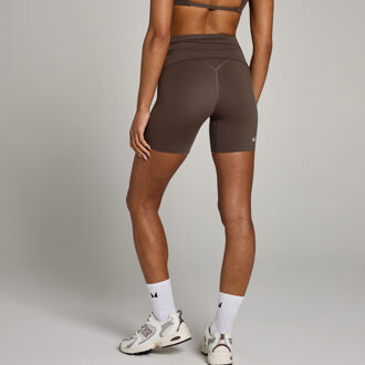 Mp Studio gevouwen short voor dames - Chocoladebruin - XL