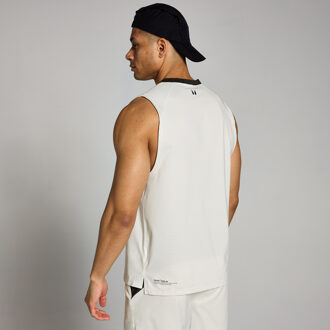 Mp Tempo gerasterd hemd voor heren - Mistgrijs - S Wit