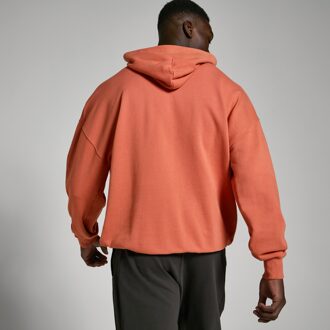 Mp Tempo hoodie met verwassen afwerking voor heren - Verwassen baksteenrood - XL Oranje