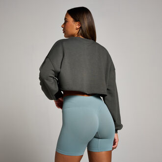 Mp Tempo losvallend en gecropt shirt met lange mouwen - Nachtgrijs - XL