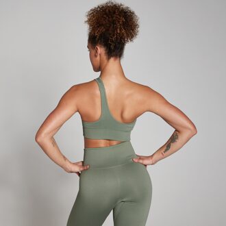 Mp Tempo naadloze asymetrische beha van ribstof - Mosgroen - XL