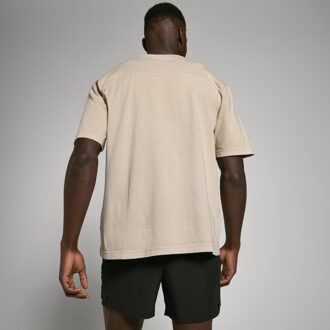 Mp Tempo oversized T-shirt met verwassen afwerking voor heren - Verwassen steengrijs - M Crème