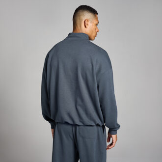 Mp Tempo shirt met kwartrits voor heren - Middernachtzwart - XS Grijs