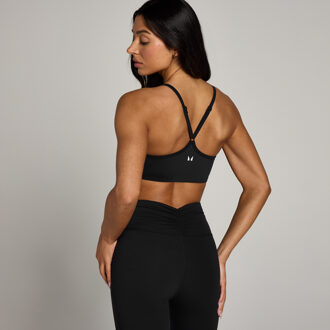 Mp Tempo sportbeha met geplooide voorzijde - Zwart - XL