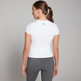 Mp Tempo T-shirt met nauwsluitende pasvorm en korte mouwen voor dames - Wit - L
