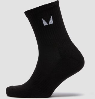 Mp Unisex Crew Socks (3 Pack) - Black/White - UK 2-5 Zwart