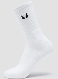 Mp Unisex Crew Socks (3 Pack) - White/Black/Grey Marl - UK 6-8 Zwart