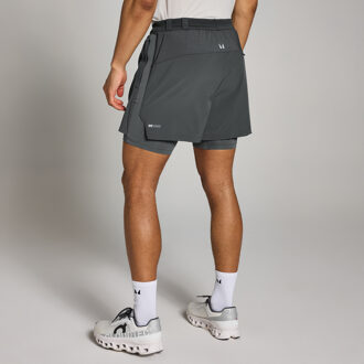 Mp Velocity 2-in-1 short met binnenbeenlengte van 12,7 cm voor heren - Donkergrijs - XS