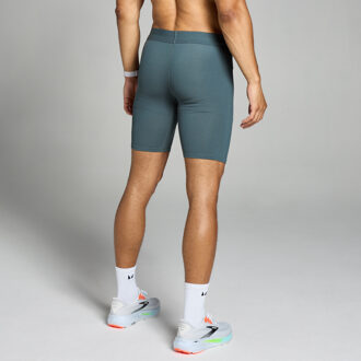 Mp Velocity contrasterend basislaag short van ribstof - Donkerleigrijs - XXL